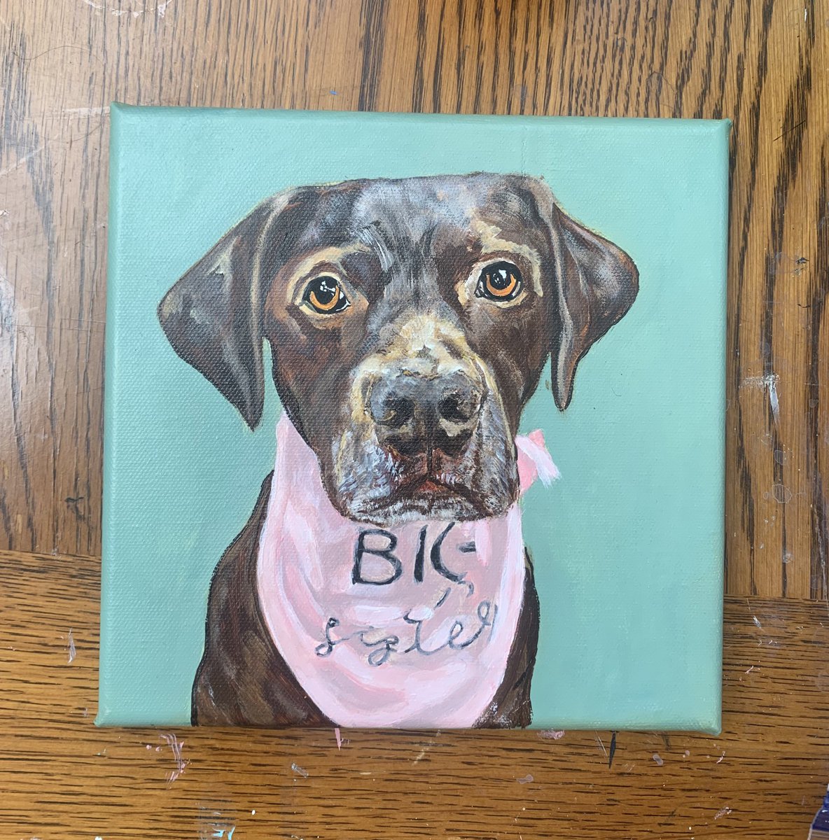 #paintingInProgress- working on final detailing and highlights today 🙌🏾

#Queenofarts #lasvegasartist #petportraitartist #petportrait #labradorretriever #commissionsopen #commissionedart