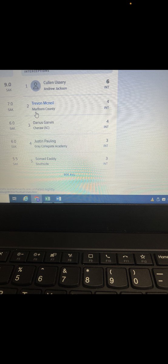 #AGTG I’m Leading the state in INTS rn but the goal is far from being done. 

<a href="/Coachkenzie12/">Mackenzie Carter</a> <a href="/SHS_Athletics_/">Southside High School Athletics</a> <a href="/RoyRavenell/">Coach Rav</a> <a href="/NewAgeCoachK/">Kamrie Connell</a> <a href="/PrepRedzoneSC/">Prep Redzone South Carolina</a> @rivals <a href="/Rivals/">Rivals</a>Camp @RivalsFriedman