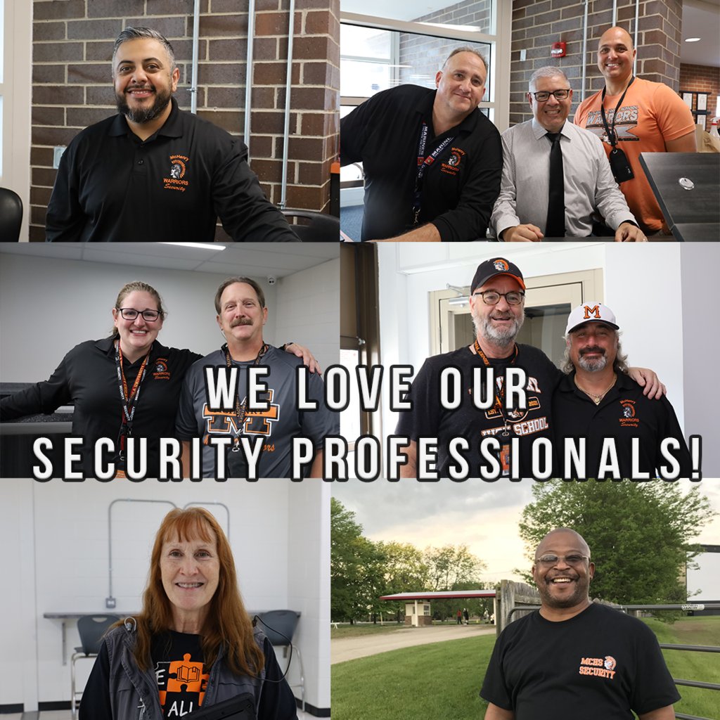 This week is National Security Officer Appreciation week and we want to celebrate our MCHS security professionals! Thank you for all you do and for keeping our students and staff safe! #WarriorReady156