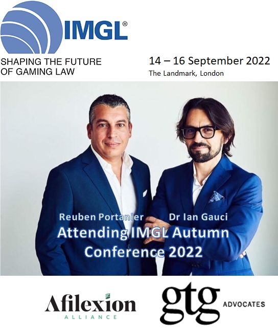 GTG_Legal's tweet photo. Our Managing Partner, Dr @igauci and our Gaming and Betting Partner, Mr Reuben Portanier, are currently attending the #IMGL Conference in #London.
#GTGAdvocates #gaming #lawyers #Malta https://t.co/DZGEtsYNw1