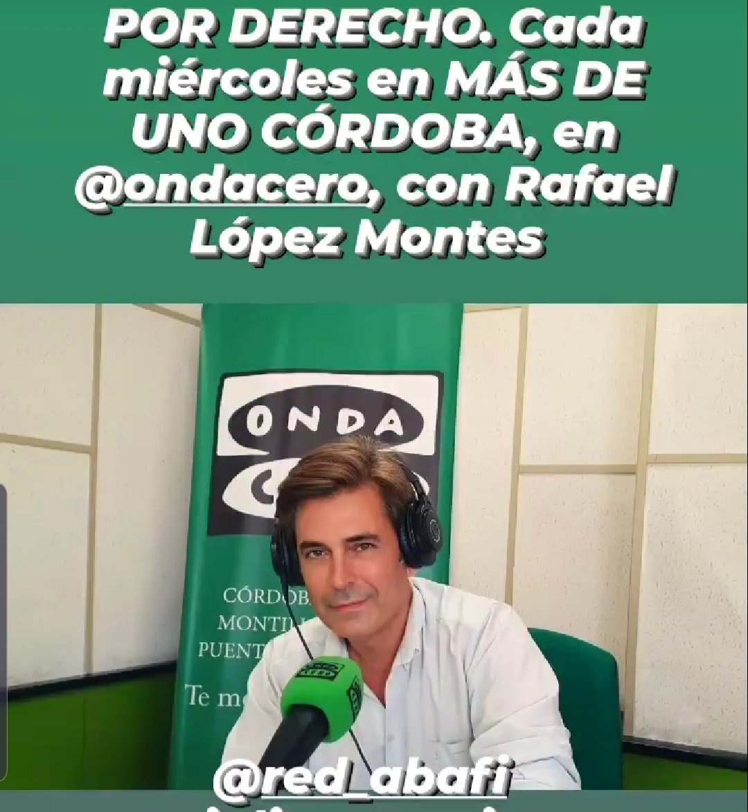 rafalm1974's tweet photo. Cada miércoles, en @OndaCeroCordoba, estaré en la sección POR DERECHO, en el programa MÁS DE UNO CÓRDOBA, comentando cuestiones jurídicas relevantes para nuestra ciudad. #seguimostrabajando @Red_Abafi #especialistas y #pioneros en #derechobancario https://t.co/NztDJCvu5a