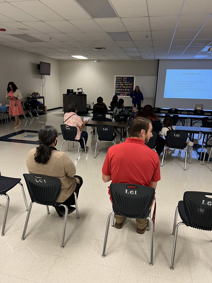 JJHSCounseling's tweet photo. Parent Cafecito: Freshmen Colt Corral @NISDJay @NISDJaySEA It was an excellent opportunity to meet with parents and offer support for 9th graders! #MustangsIgnited https://t.co/HYF6eHzYxD