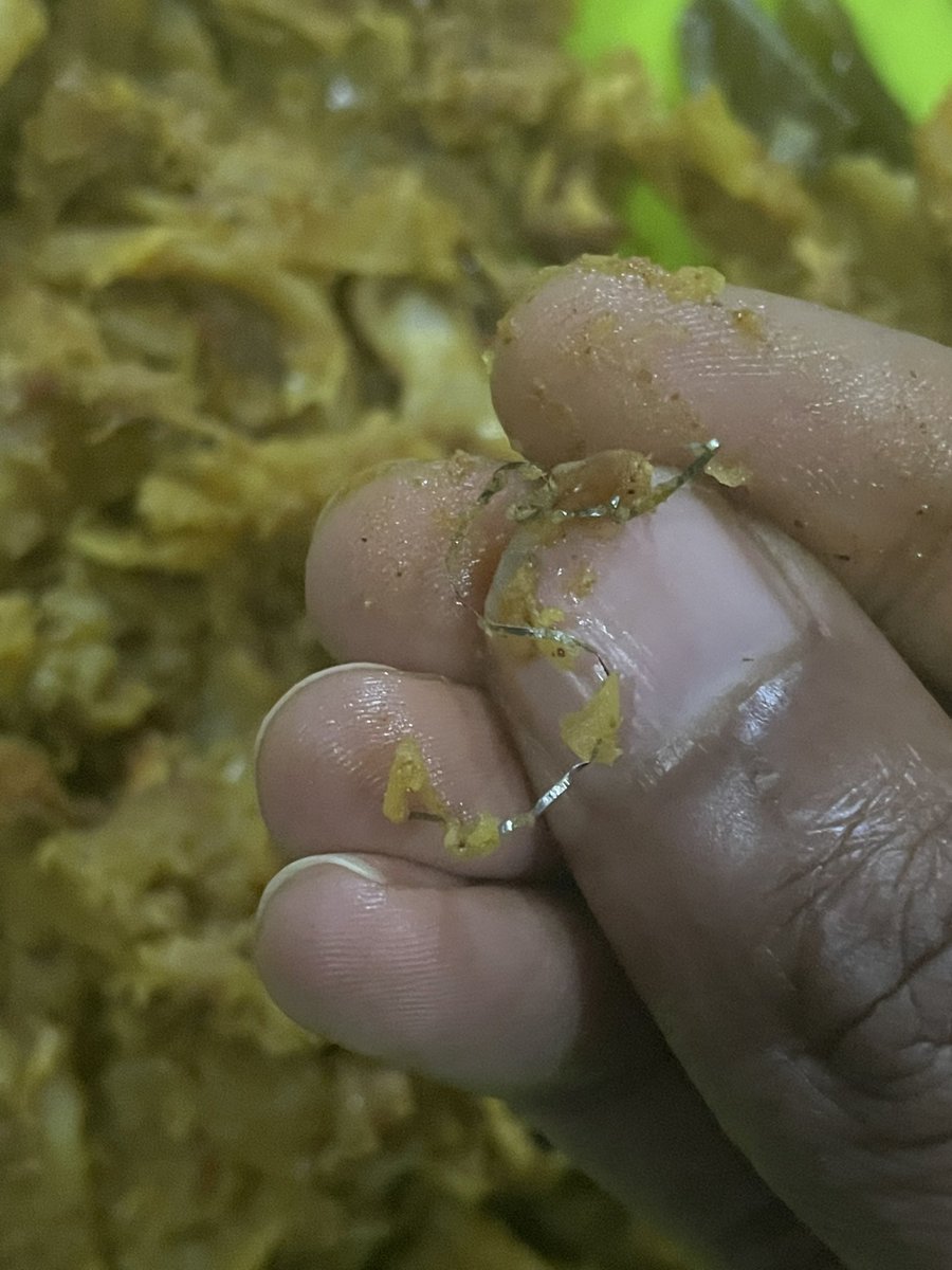 renithr7's tweet photo. A good metal dishwash scrub in the food! And compensation of Rs 38 for reporting it by @zomato  Just wow! #Bangalore #Zomato https://t.co/dcfGGskTgx