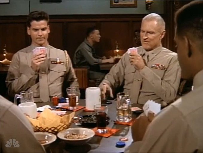 televisionaryZW's tweet photo. 9170. #MajorDad "Poker Night" - Hey, they actually have characters sitting around a poker table normally instead of all squished together. Just when I was thinking their wasn't enough Gunny in the ep, they hook her into the B plot... that's mostly off screen. Boo! (B-) https://t.co/jK3GSFzEpe