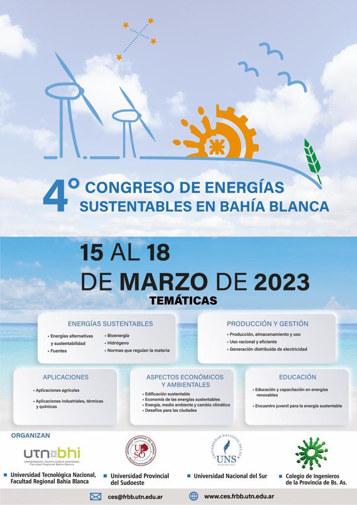 Fadic_Argentina's tweet photo. 📍Provincia de Buenos Aires

El #CIPBA invita al 4to Congreso de #EnergíasSustentables que se realizará en la ciudad de Bahía Blanca. ♻️ 🍃 

🗓 será del 15 al 18 de marzo

Si estás interesado o interesada, te sugerimos agendar la fecha! 
Próximamente más detalles 🙌🏼 https://t.co/TltDOnjfo6