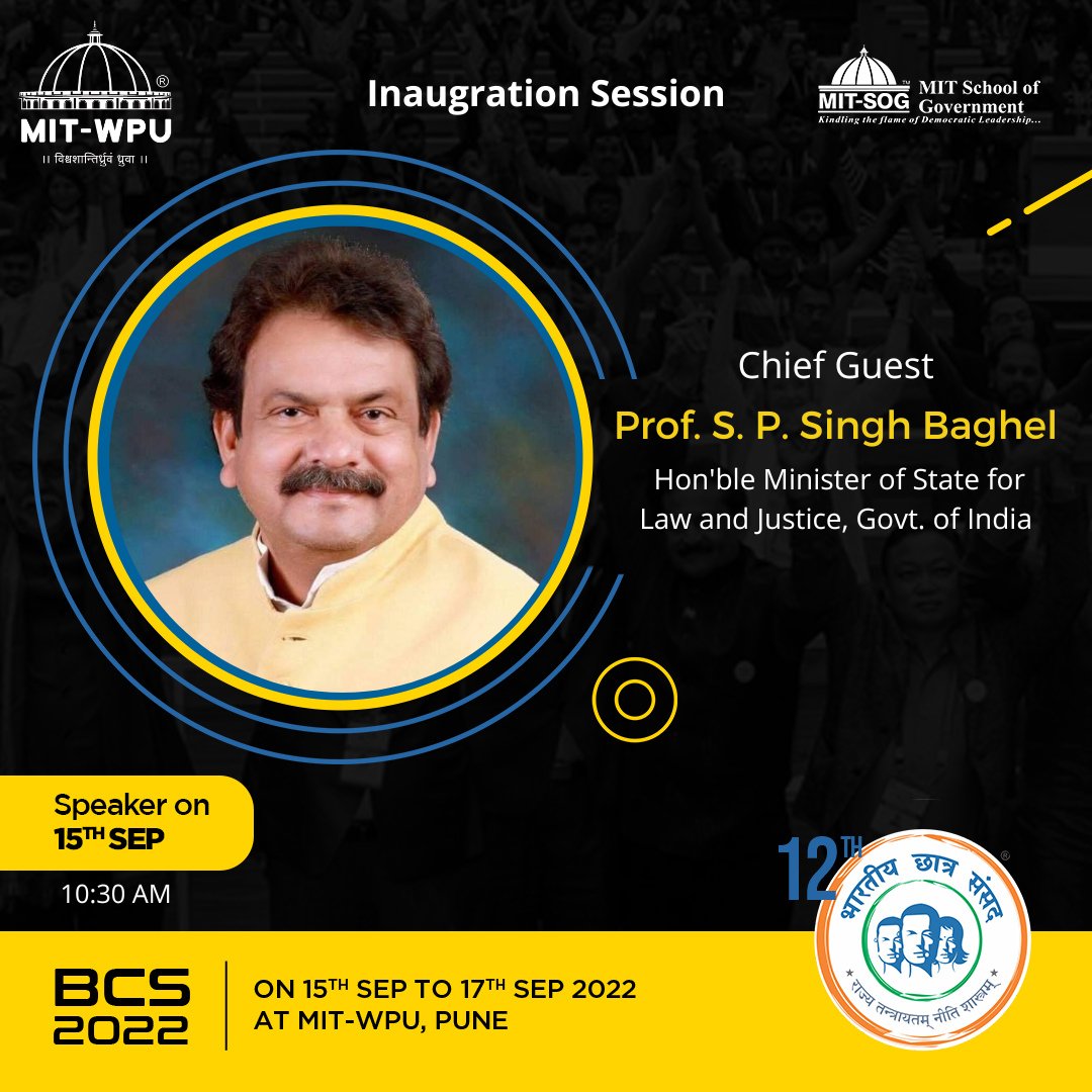 MITWPUOfficial's tweet photo. #MITWPU #MITWPUOfficial #MITWorldPeaceUniversity #WorldPeaceUniversity #FutureHamaraHai #LegacyOfBCS #BCSLaunch #BCSConclave #12thBCSConclave #BharatiyaChhatraSansad #IgnitingMinds #UnlockPotential #India #Pune https://t.co/lNW8KuRHuc