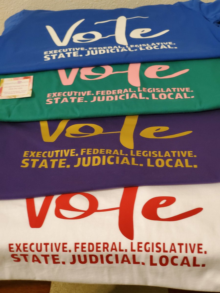 OppPrints's tweet photo. Have you purchased one of our VOTE tees at https://t.co/OC6CZnGFS4? Get ready for the November Election! #OpportuniteePrints #OppPrints #electiontees #freeshipping #election https://t.co/uLKNnuOoV3