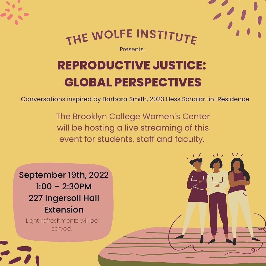 BC Women's Center (@bcwomenscenter) on Twitter photo Join <a href="/Wolfe_Institute/">The Wolfe Institute for the Humanities</a> for Reproductive Justice: Global Perspectives, Conversations inspired by Barbara Smith, 2023 Hess Scholar-in-Residence! This virtual event will be held on Monday, 9/19 from 1-2:30PM. Join <a href="/Wolfe_Institute/">The Wolfe Institute for the Humanities</a> for Reproductive Justice: Global Perspectives, Conversations inspired by Barbara Smith, 2023 Hess Scholar-in-Residence! This virtual event will be held on Monday, 9/19 from 1-2:30PM.