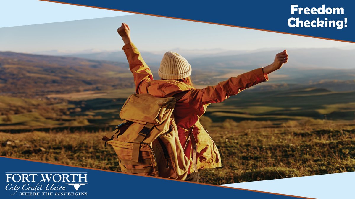 FWCCU's tweet photo. At FWCCU we put the “Free” in Freedom Checking! The benefits include no minimum balance, monthly fees, or direct deposit requirement. Click the link for more info : https://t.co/9Whte1W0LK
#FWCCU #CreditUnionCares #FortWorth #fortworthtx #creditunion #checkingaccounts https://t.co/gZmA4079Yl