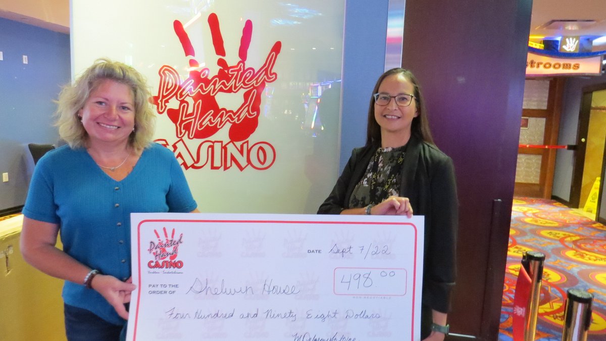 SIGA would like to recognize, the great work done by Painted Hand Casino. They donated $2 from every ticket sold from the Lalas Burlesque show and presented a $498.00 cheque to the Shelwin House.  #SharingSuccess #community #fundraiser #inyourcommunity