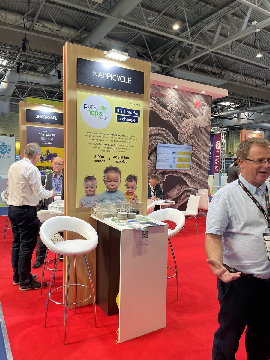 Day one of this years RWM show and we have been inundated with enquiries! Great to see Local Authorities getting onboard with nappy recycling! #nappy #recycling #wales