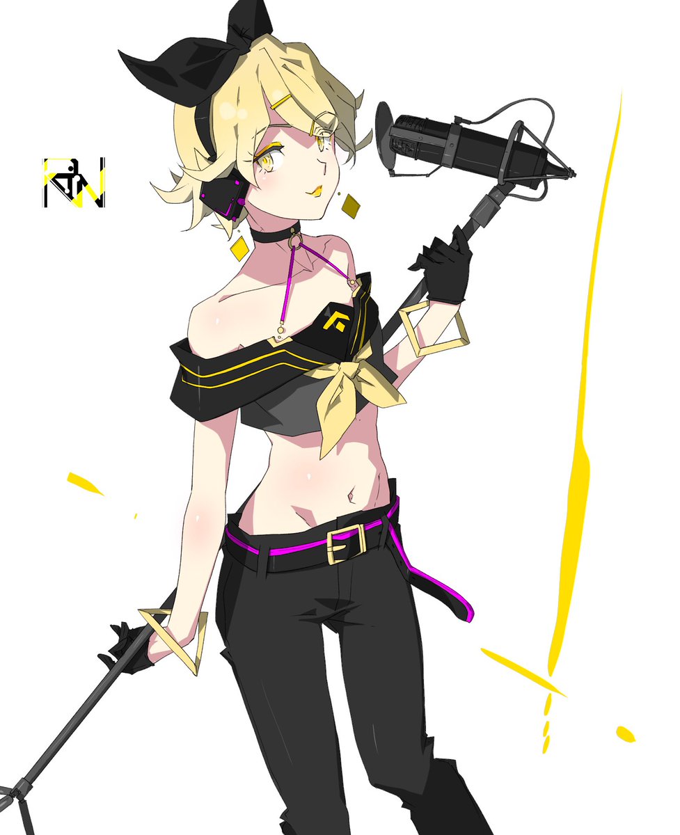 鏡音リン 「ヘソ描きすぎ 」|春のアニメ録画まだのイラスト