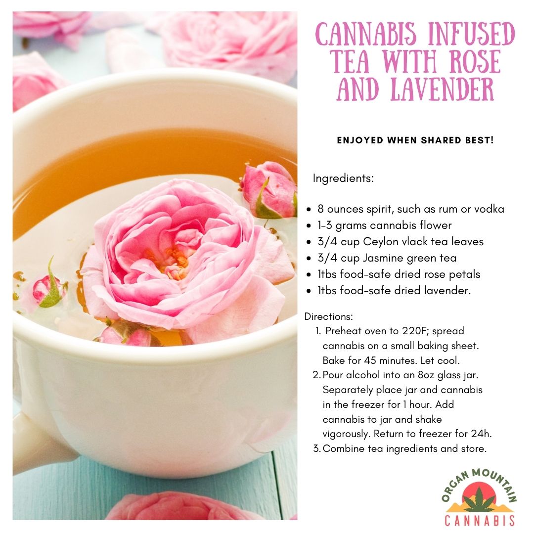 Cannabis-Infused Tea with Rose and Lavender: Easily infuse the benefits of cannabis into foods by making homemade tincture.

Source: foodandwine.com/recipes/cannab…

#organmountaincannabis #lascrucesnewmexico #cannabiscommunity #cannabisislife #lascrucescannabis