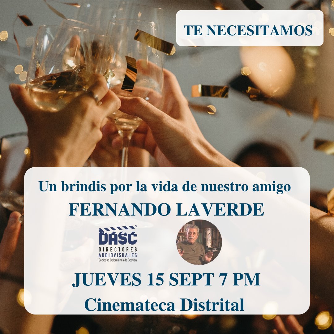 DirectoresDASC's tweet image. Los esperamos mañana en la Cinemateca Distrital #FernandoLaverde