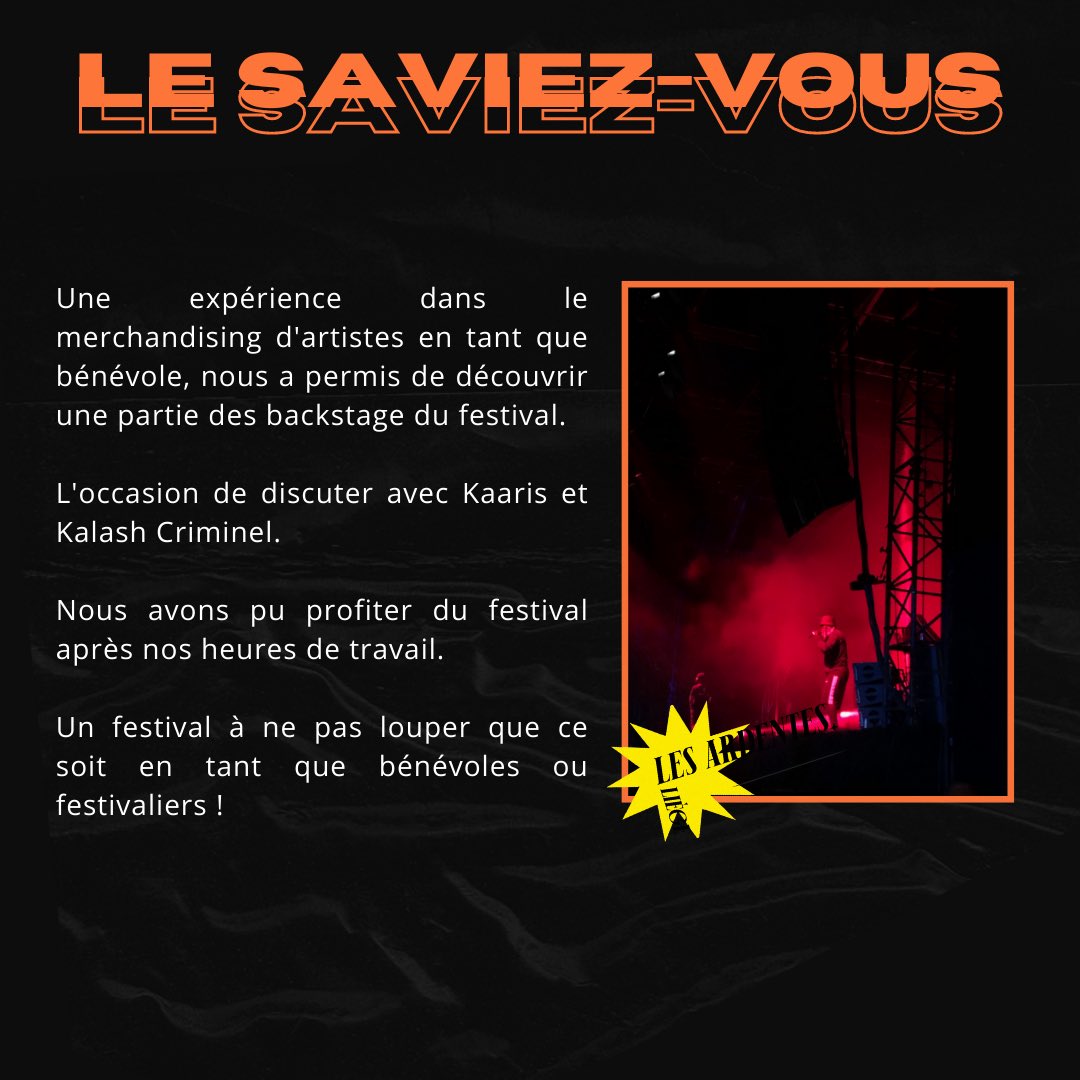 cqtpoff's tweet photo. Toute l'équipe #CQTP était au festival @LESARDENTES en tant que bénévole au merchandising artistes, on a trouvé ça cool de vous partager notre expérience ! https://t.co/4WecoRcESI