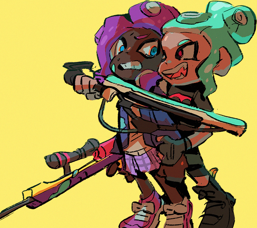 インクリング ,イカボーイ(スプラトゥーン) 「squid on squid violence 」|MERUZのイラスト