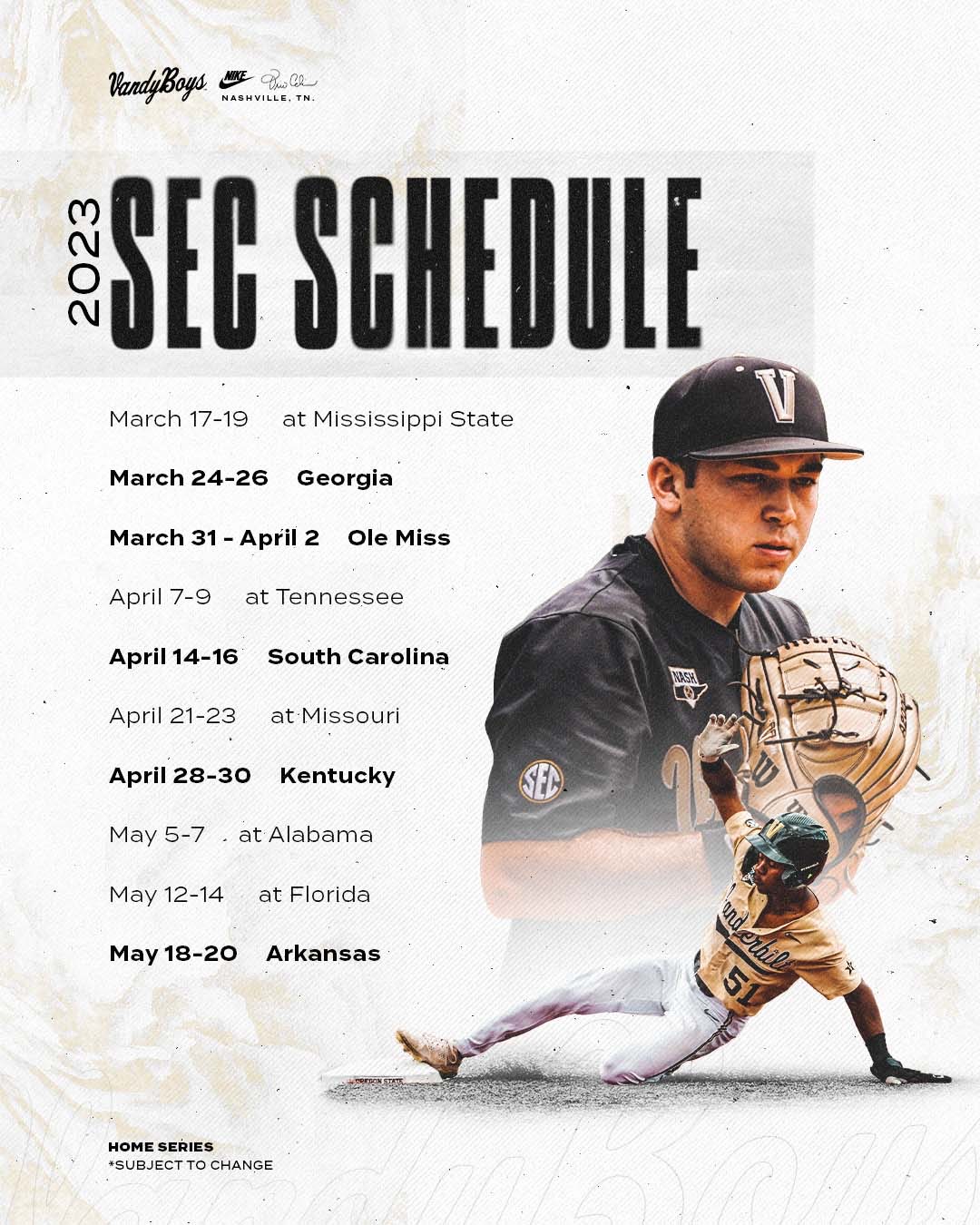 Vanderbilt on sale baseball schedule