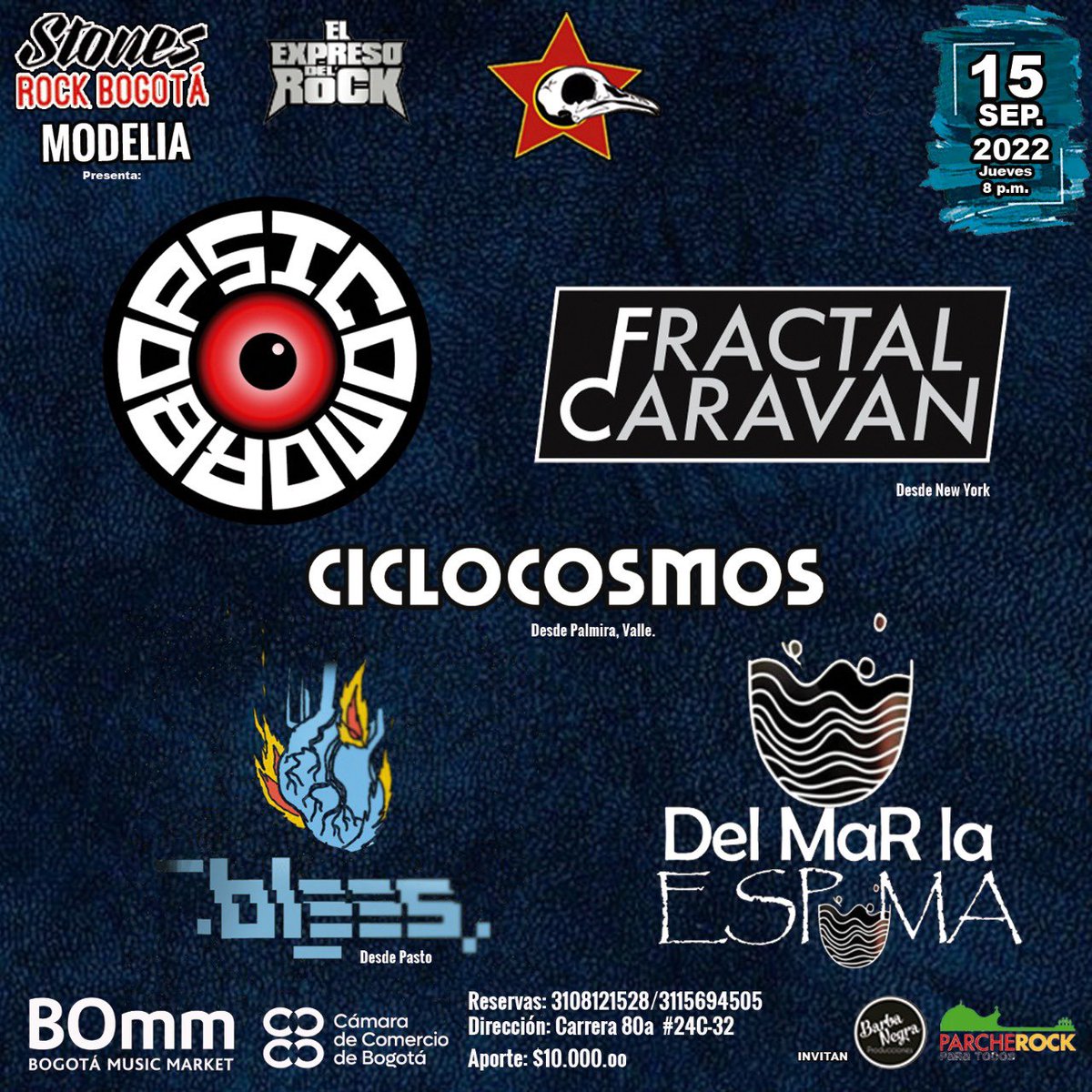#Morbosos queremos agradecer el apoyo de nuestros seguidores y las intenciones de querer acompañarnos en el evento del jueves 15 de septiembre de 2022 en Stones Rock Bogotá con #NochesBom,por razones médicas la banda no podrá presentarse pronta recuperación a nuestro vocalista
