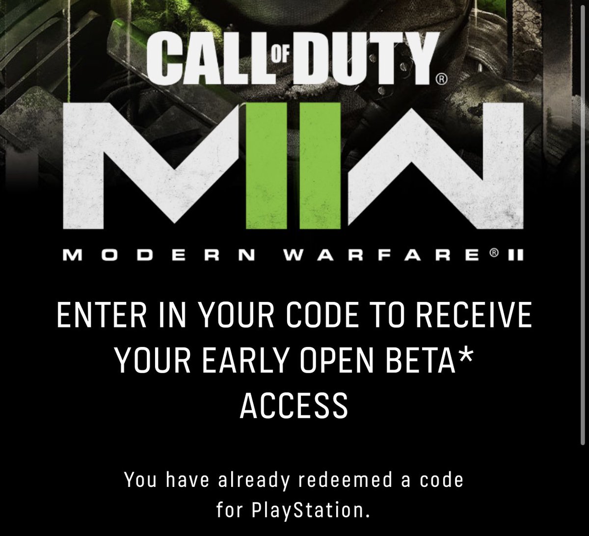 Obey Cyborg on X: Giving away a few MW2 Beta codes! RT & Follow