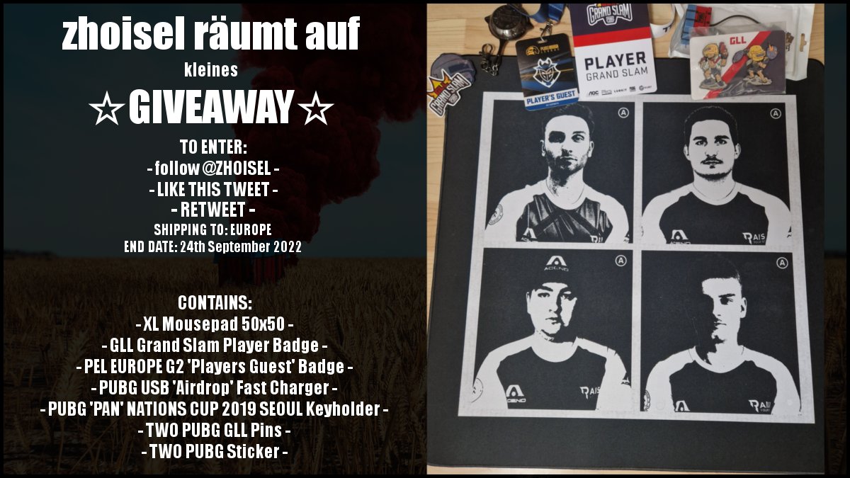 Zhoisel's tweet image. Unter allen Likes von Followern bis zum 24. September verschenke ich 1x dieses kleine Fan-Paket von sehr vorzüglichem Geschmack.
Gewinner wird am 25. September bekannt gegeben.

- follow @Zhoisel 
- like tweet🧡
- retweet

Viel Glück🍀
^zhsl
(Badges haben nur noch Nostalgiewert)