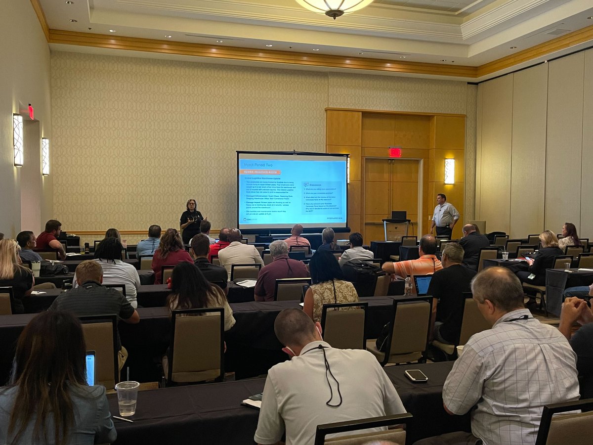 CodeREDbyC24's tweet photo. One of the best ways to prepare for severe weather this year is to run a tabletop exercise. Rob Burton and Ann Pickren shared insights into how to build resilience when disaster strikes during #DRJFall2022 this week. https://t.co/myjeGwxclX