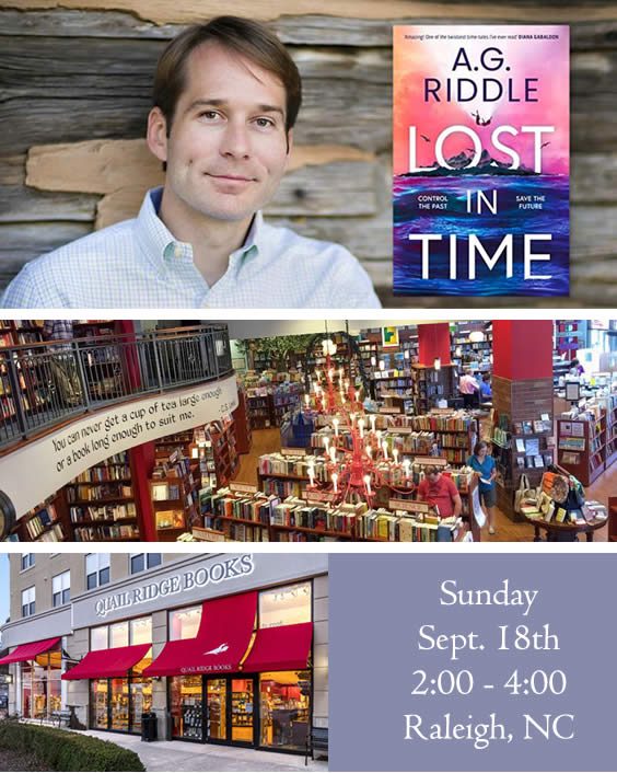 This Sunday, I'll be signing my new novel at my local bookstore here in Raleigh, NC! I hope you can make it.
More here: quailridgebooks.com/event/riddle22