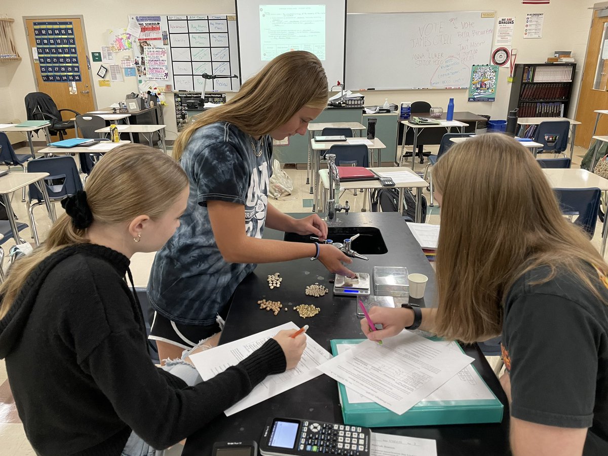 np_chemroan's tweet photo. Chem classes are using beans to calculate the Avg Atomic Mass of the new element Beanium. #beansbeans #WeAreDragons #NewPalProud @NPHS_Science @VoelzJames @SouthernHancock https://t.co/j3KHilUpCg