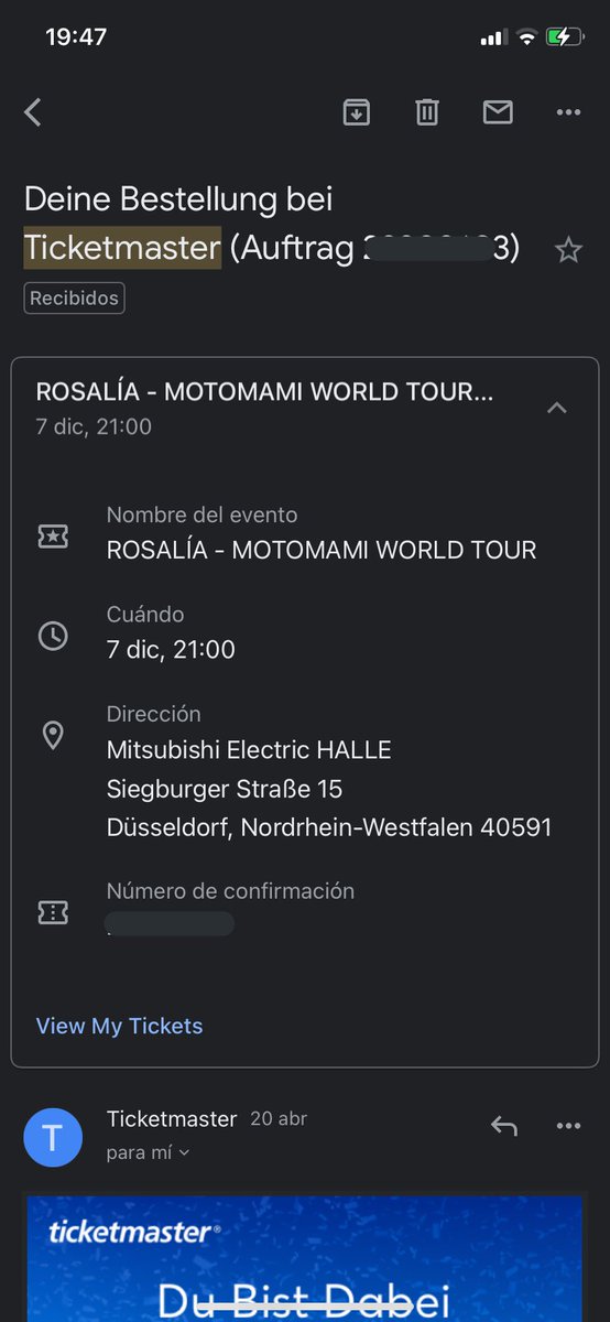 shadowlarryxx's tweet photo. @MOTOMAMlTOUR hi! this year it’s impossible for me to assist to Motomami tour 🥲 so I’m selling 1 ticket for her concert in Düsseldorf, Germany at the same price (69,30€). Thank u! #MOTOMAMITOUR #MotomamiGermany https://t.co/pMMtj2S7hy