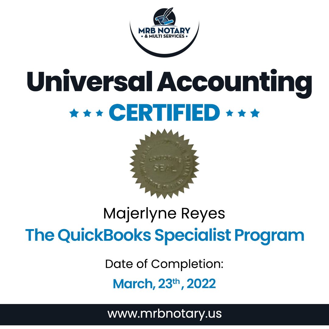 Mrbnotary's tweet photo. I am Universal Accounting Certified in QuickBooks
.
.
📢 Contact Now: @Mrbnotary
.
.
#notary #notarypublic #notarypublicstamp #notaryus #USA #notaryservice #notaryservices #nearme #publicofficer #agent #notarized  #attests #certifies #affidavits #depositions #mrbnotary https://t.co/Wa1U7UndTi
