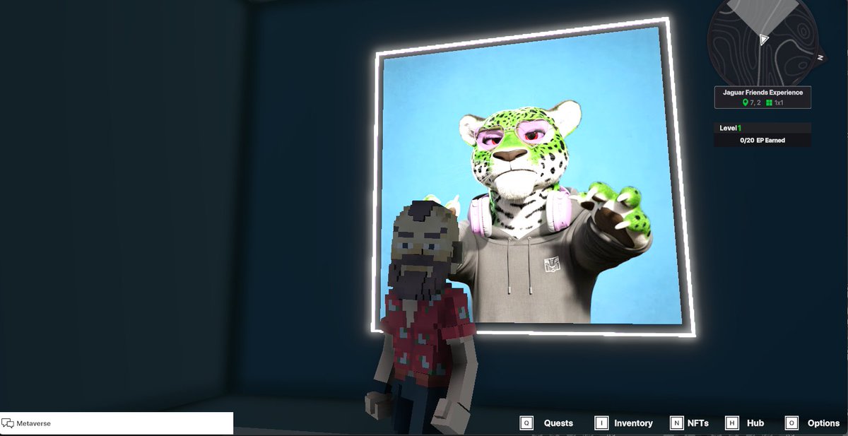 jwitsut's tweet photo. @TheSandboxGame @jagfriends_nft I just finished my quest on 
@jagfriends_nft

 experience on the #sandboxalphaS3 for a chance to win a Season 3 Alpha Pass! Here I am in Legendaries Room, check out my screenshot!

#jaguarfriends https://t.co/KNo5jb6K63