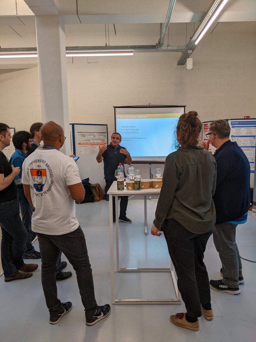 RaincodeLabs's tweet image. Wonderful to see our very own Darius Blasband presenting at Managed Programming Languages and Runtimes 2022 at Vrije Universiteit Brussel this evening. soft.vub.ac.be/mplr22/
#MPLR22 #compilerengineer #programming #programminglanguage #software #softwareengineer #INRIA #VUB