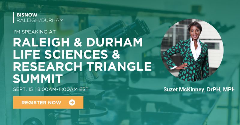 Join <a href="/BisNow/">Bisnow</a> and Sterling Bay’s Dr. @SuzetMcKinney for a summit on the state of Raleigh-Durham’s #LifeSciences ecosystem, as well as future #development and investment opportunities in the market.
 
Register today at: bisnow.com/events/raleigh…