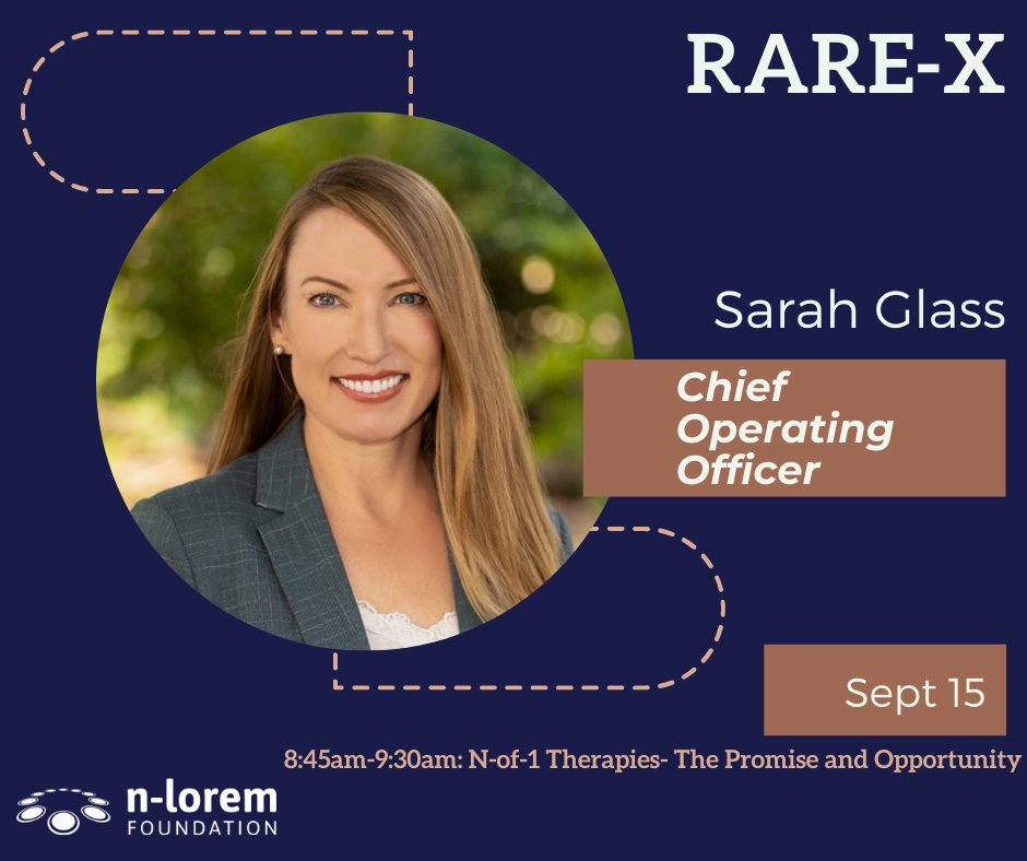 n_lorem's tweet photo. Tomorrow, n -Lorem’s Chief Operating Officer, Sarah Glass, is speaking on a panel at the Rare-X conference. Join her as she speaks about N-of-1 Therapies amongst others, either in person or virtually. #CareAboutRare #RareDisease #RareCommunity #nlorem #nanorare https://t.co/CnRvTyZiH7
