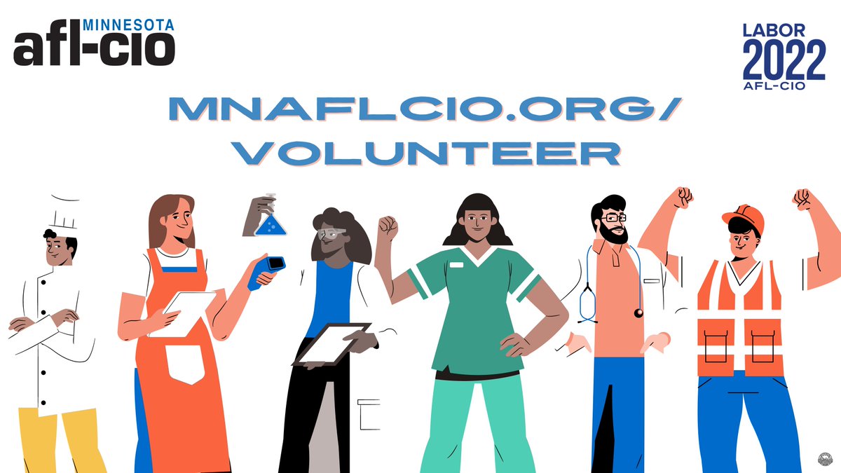 #Union members need to speak with other union members about how critical this election is to us & our freedoms & why we need to elect Labor-endorsed candidates – people who will fight for us and a fair economy. Will you volunteer? Visit aflcio.mn/3lvGXg7 to sign up! #1u