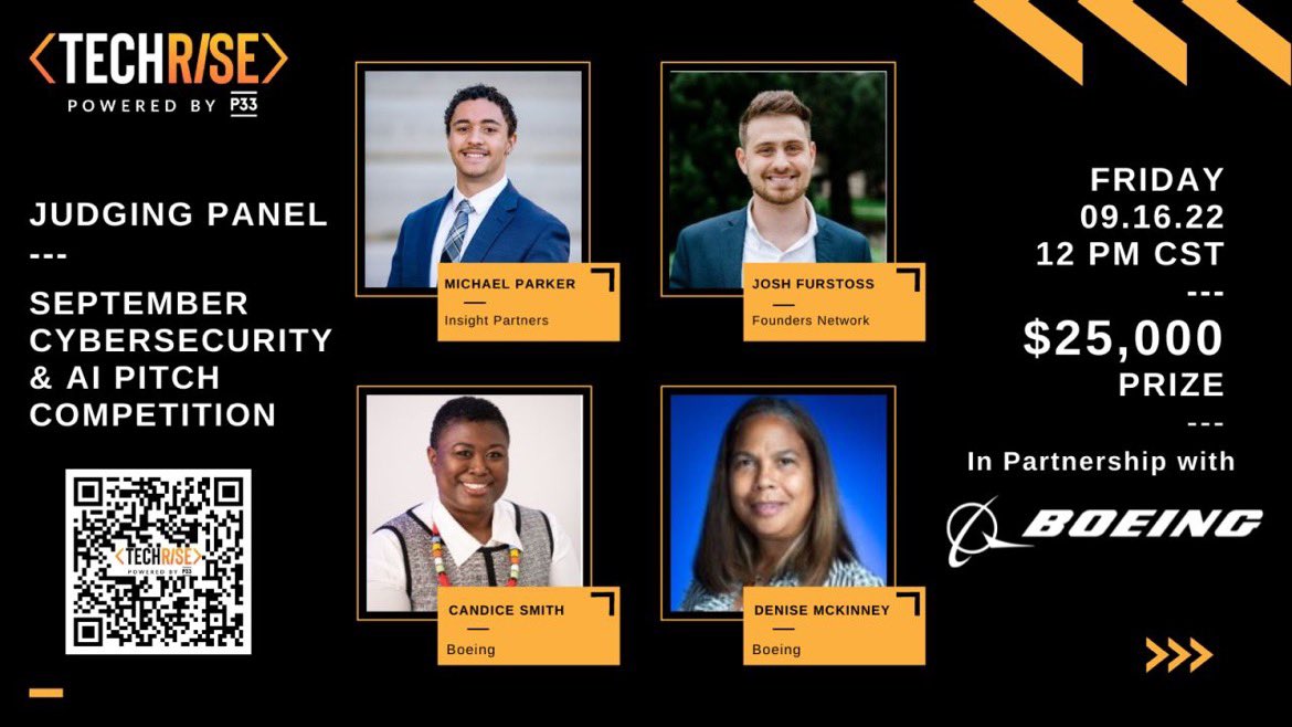 josh_furstoss's tweet image. Very pumped for the @TechRiseChi event this week in partnership with @Boeing!

#cybersecurity #startups #chicago #VentureCapital