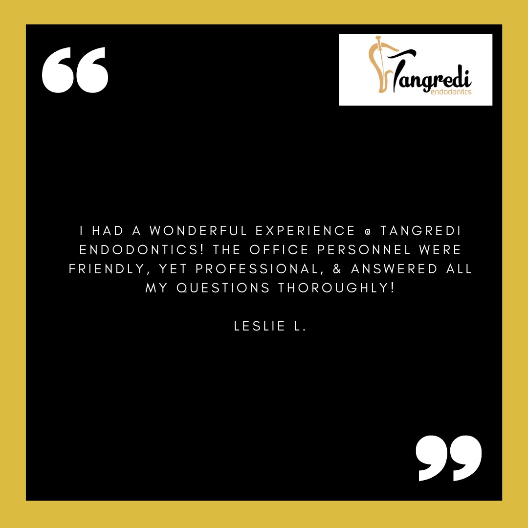 TangrediEndo's tweet photo. We love hearing from our patients about their experience. We strive to ensure all our patients have a positive experience.
#tangrediendo #tangrediendodontics https://t.co/te86yJxLL5