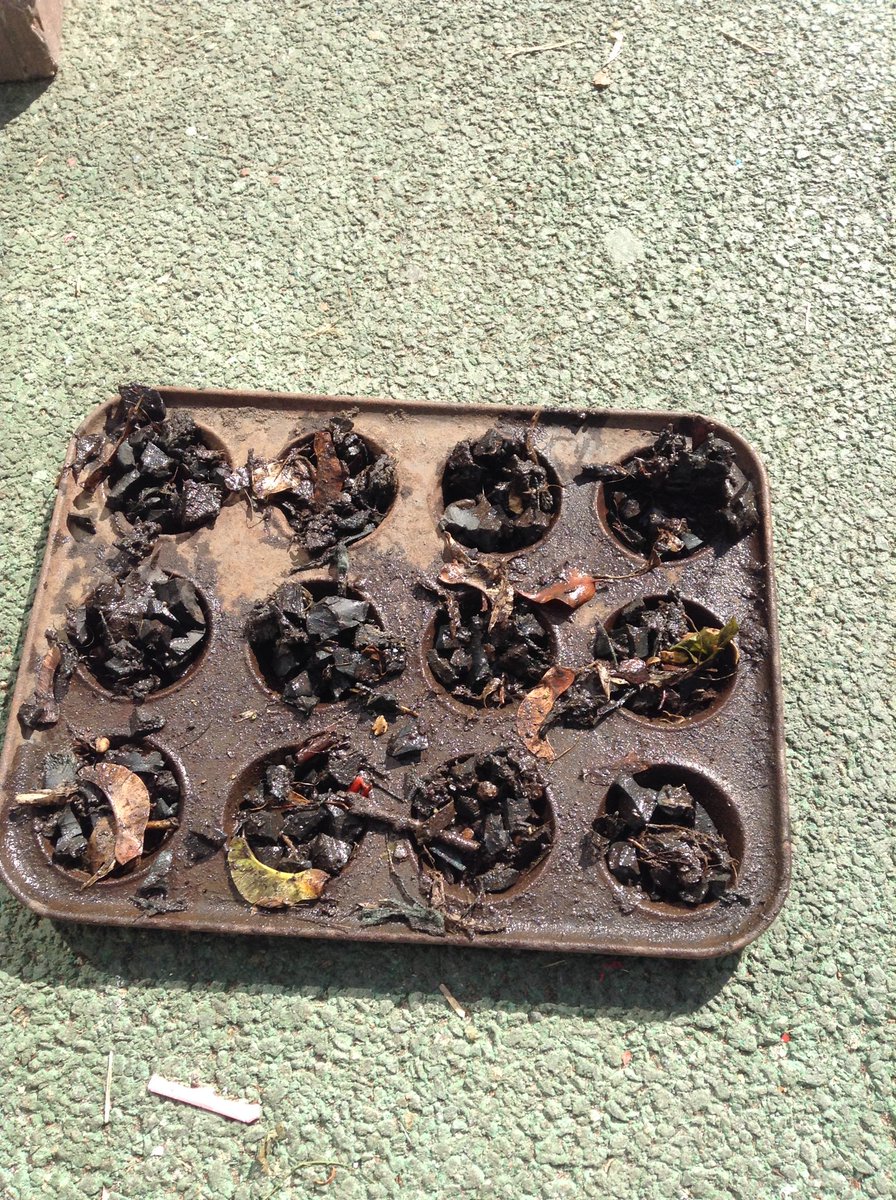 BillyBobbyBear's tweet photo. Mud pies baking in the outdoor classroom today. https://t.co/LcntKnJ3GJ