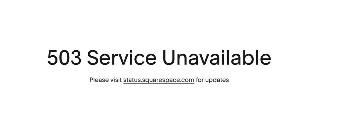 sktchyapp's tweet photo. @SquarespaceHelp this is what we see when trying to access our admin. Status page says "All Systems Operational". Is there an issue? https://t.co/LDJGxFNGXX