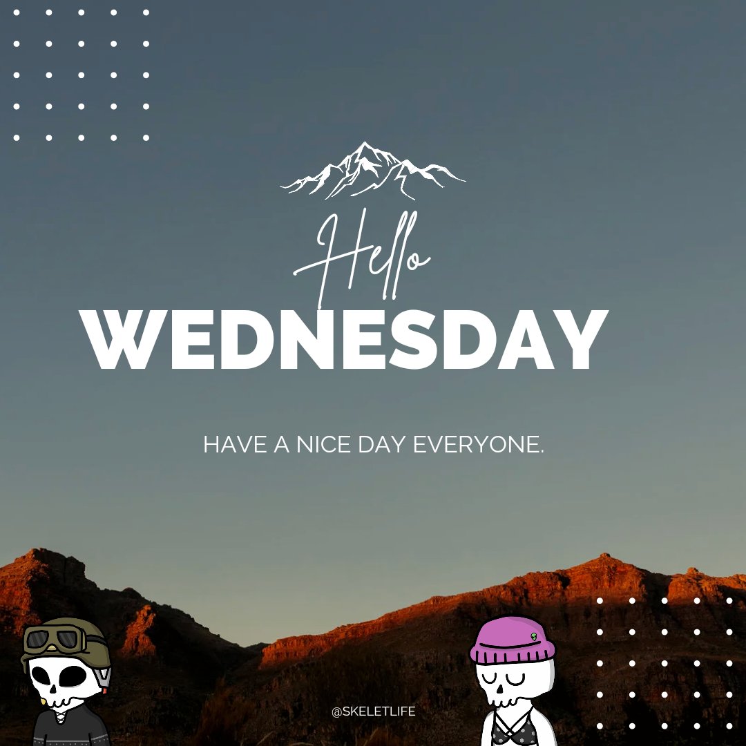 SkeletLife's tweet photo. Hello Wednesday π
Beautiful day to get lost in nature, discover something new about yourself, grow.
#SkeletGuys #SkeletLife #Skelets #NFT #NFTs #NFTCommmunity #NFTartwork #WednesdayThought https://t.co/XoEP2HYvGa
