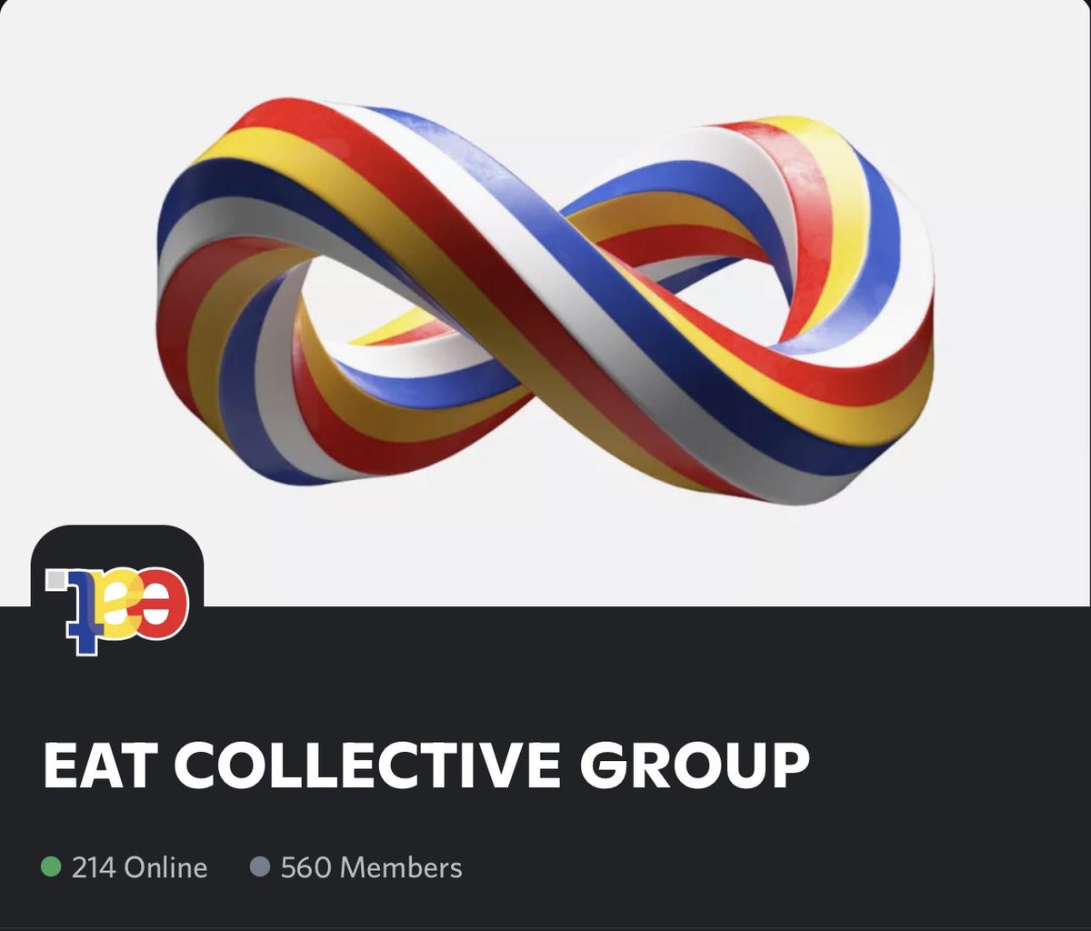 Crazy how my discord was created. I was in a projects discord where folks kept complaining about floor and lack of WL. I’d post hot leads for WL and things to buy non stop almost gotbanned. The homies created a cord for me with about 10 members now it’s <a href="/EAT_COLLECTIVE_/">Brad Houchin</a> 560😤😤😤