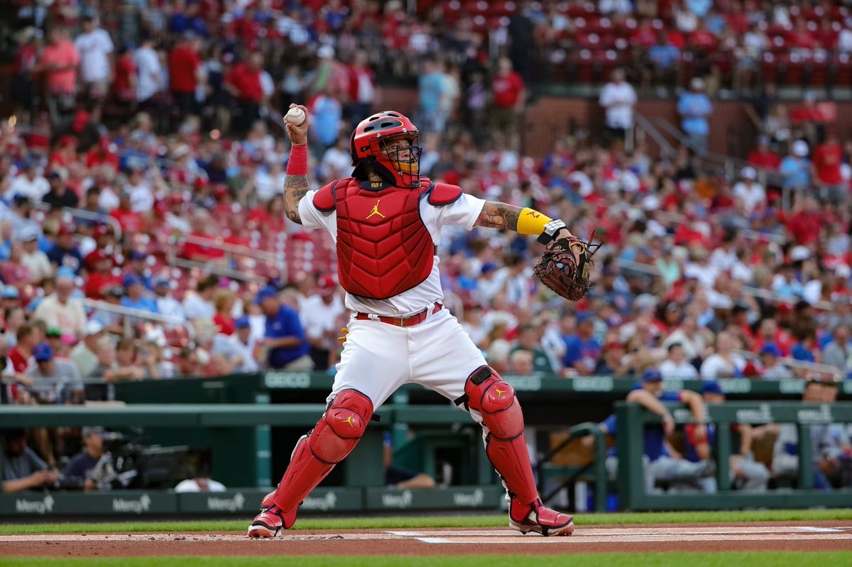 Mo0450's tweet photo. A record breaking start #325 as battery mates for these two!!! I am a huge fan of both of them!!! Let's Go Yadi and Waino!!!! Let's Go Cards!!! #STLCards    
@UncleCharlie50 @Yadimolina04 @Cardinals https://t.co/U3GKxqcU12