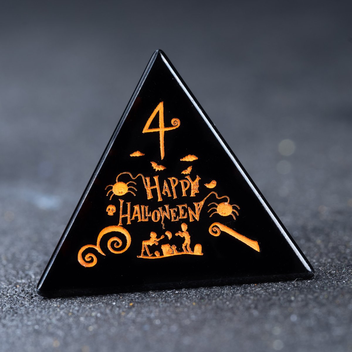 New dice set for this Halloween🎃👻 Made by natural obsidian stone.

#dnd #dice #dungeonsanddragons #ttrpg #TTRPGs #Halloween