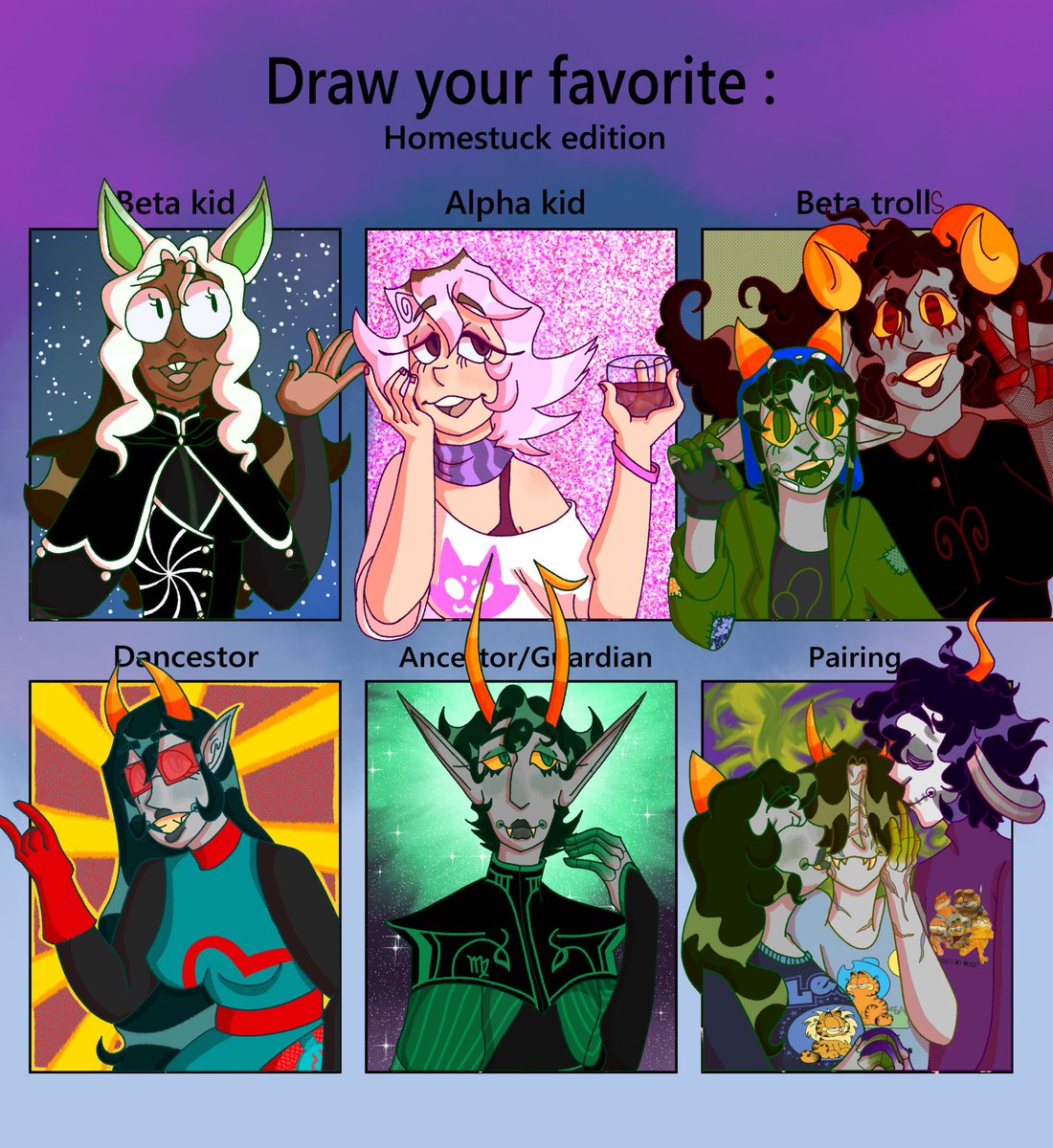 CapgrasCinnamon's tweet photo. Welcome back to my homestuck only Twitter apparently lol. #homestuck #drawyourfavorite #HOMESTUCKSWEEP https://t.co/RT0hzq97i4