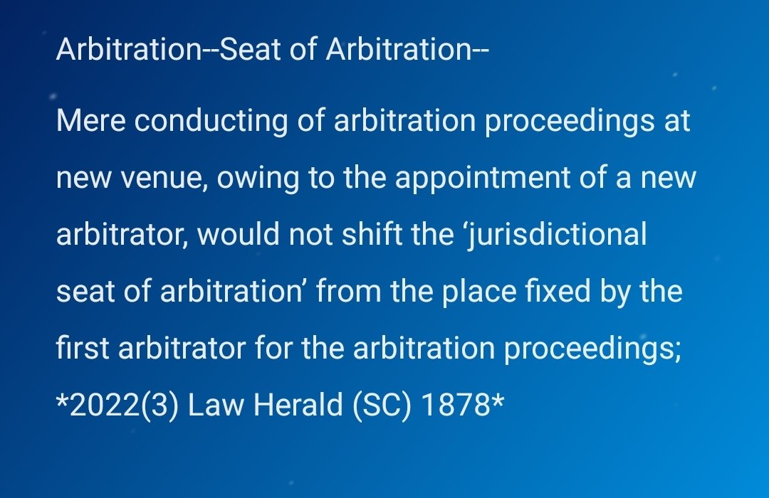 LegalExpertsInd's tweet photo. Law of Arbitration - Jurisdiction - Seat of Arbitration https://t.co/xUWL7JFFgm