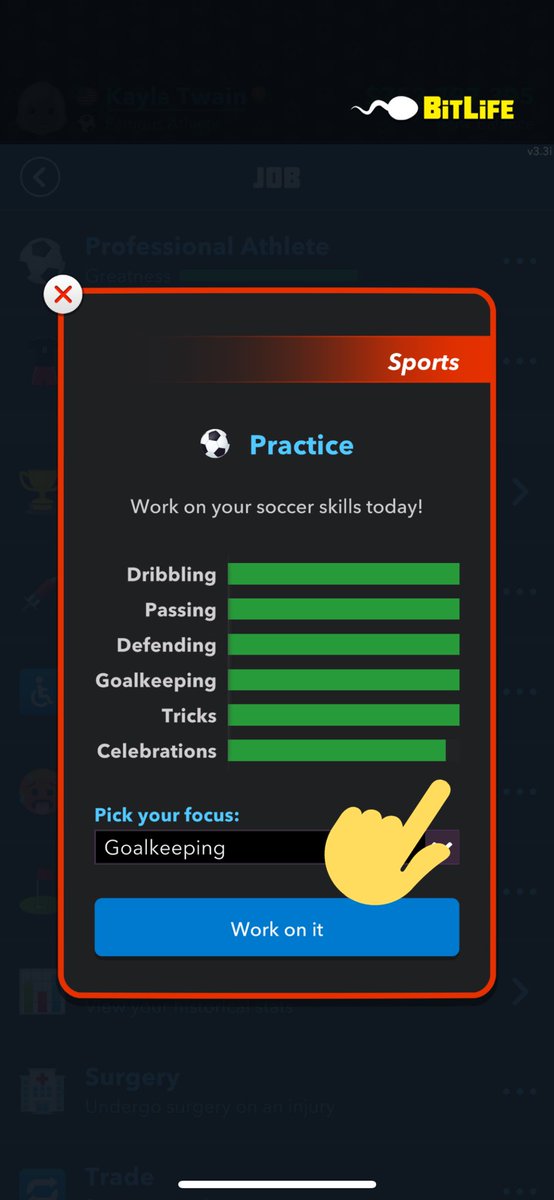 ella_demost's tweet photo. @BitLifeApp hey candywriters. proud bitizen here. i have a request. could you increase the gray/black contrast in night theme? it’s very difficult to see the bar when i’m trying to develop sports skills https://t.co/EHknCR3zFt