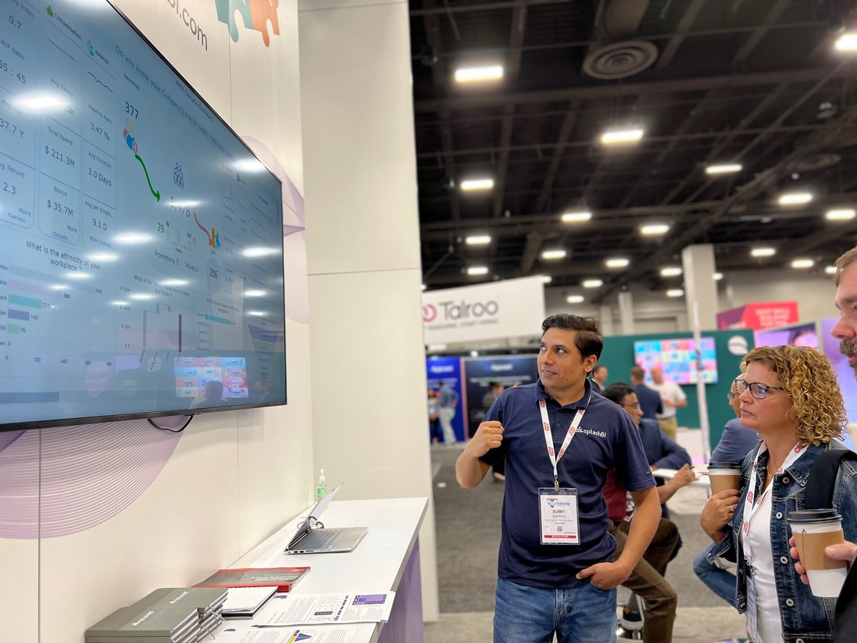 SplashBI's tweet photo. Exciting conversations are happening at #HRTechConf. Stop by our booth #2026 to meet our experts and learn how we can turbocharge your people analytics!
#splashhr #hranalytics #peopleanalytics #hrtech2022 #hrconference @HRTechConf https://t.co/GwS08wNHvc