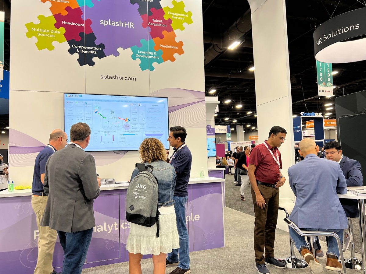 SplashBI's tweet photo. Exciting conversations are happening at #HRTechConf. Stop by our booth #2026 to meet our experts and learn how we can turbocharge your people analytics!
#splashhr #hranalytics #peopleanalytics #hrtech2022 #hrconference @HRTechConf https://t.co/GwS08wNHvc
