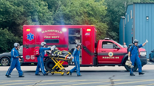 bostonmedflight's tweet photo. Many thanks to @MansfieldFireMA for their help training new Boston MedFlight crew members on efficient and safe practices on scene responses.  Working together to make the difference. #CriticalCareTransport #BMF https://t.co/swrplVXzE5