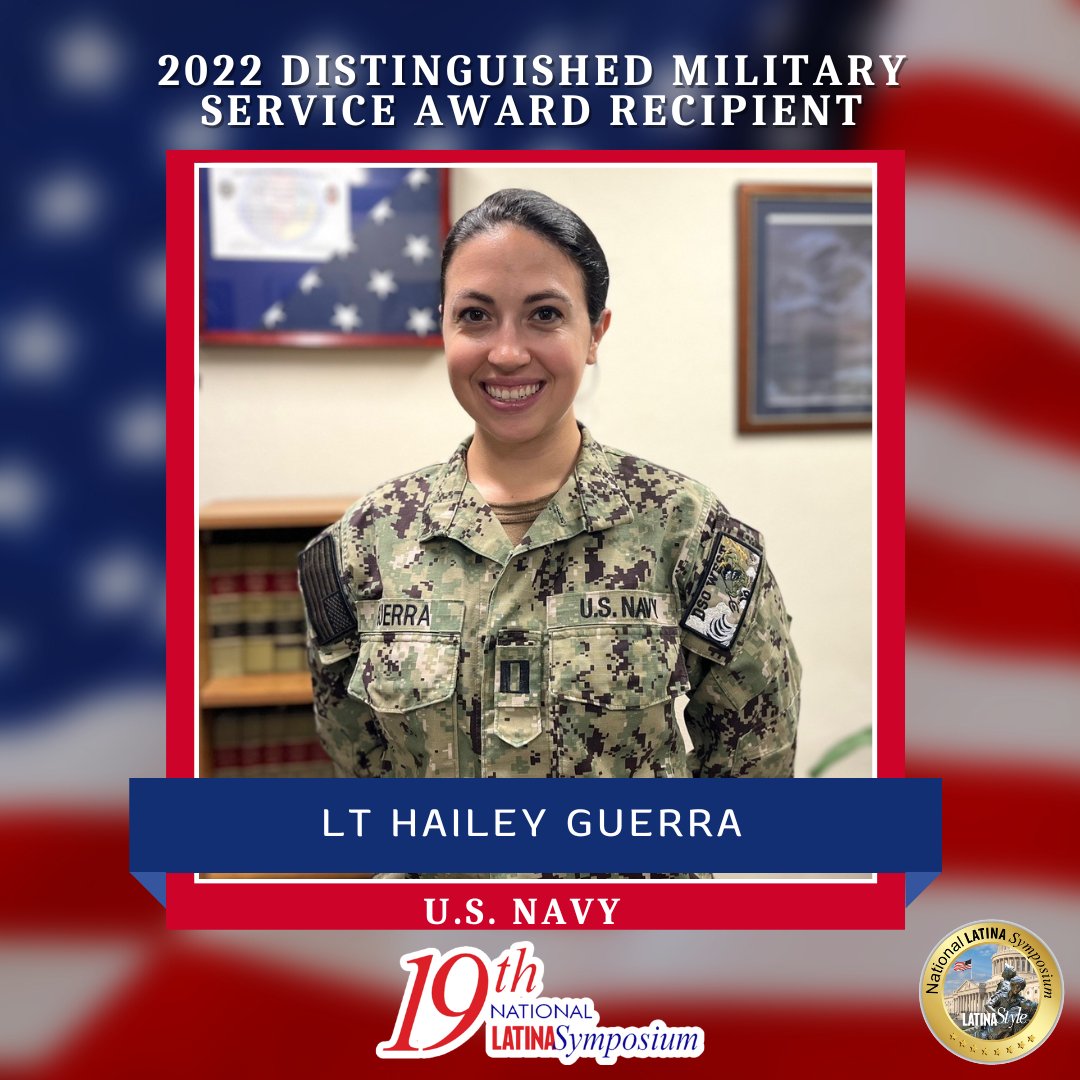 LATINAStyleMag's tweet photo. Congratulations Lieutenant Hailey Guerra on being selected as one of our 2022 Distinguished Military Service Award Recipients! 👏
Register to attend or watch the event here: https://t.co/7xBMKD6Vfv
#nls22 #usnavy #military @USNavy https://t.co/klO3E2hDzE