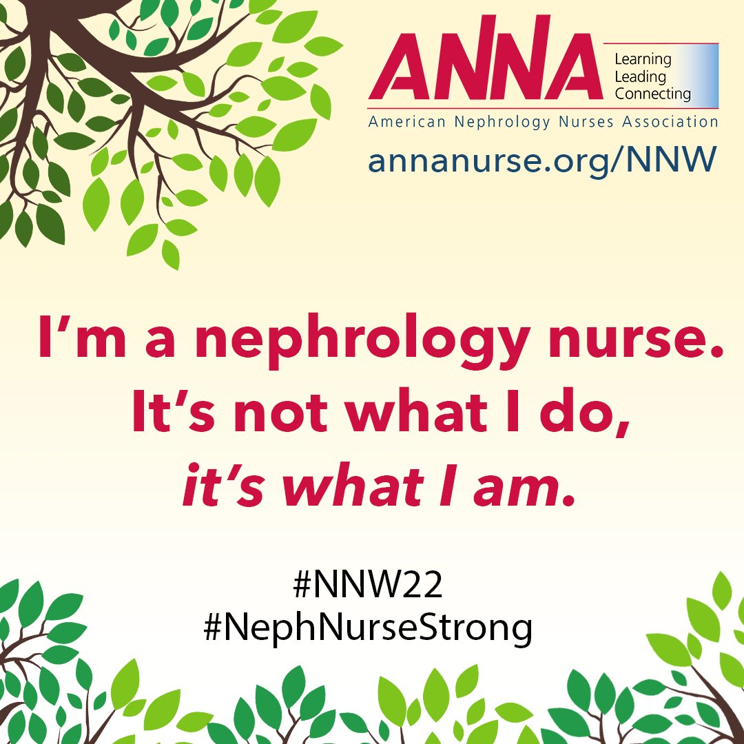 Happy Nephrology Nurses Week! Share if nephrology nursing is more than just a career for you. #NNW22 #NephNurseStrong #proudnurse